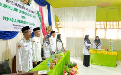 KKMI dan KKGMI Amuntai Utara Gelar Bimbingan dan Pelatihan Kurikulum Berbasis Cinta dan Pembelajaran Deep Learning di MIN 22 HSU